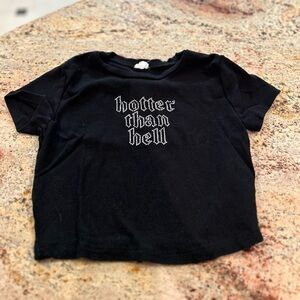 Cute crop top with rhinestones from garage